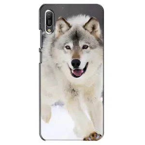 Чохол з Вовком на Huawei Y6 2019 (Вовк біжить по снігу)