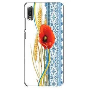 Силиконовый Чехол на Huawei Y6 2019 с картинкой Вышиванки (Вышиванка с цветком)