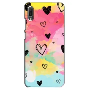 Чехлы с тематикой "Маленькие Сердечки" на Huawei Y6 2019 (Яркие сердечки)