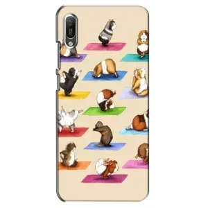 Чохол з Прикольним Принтом на Huawei Y6 2019 (Йога свинок)