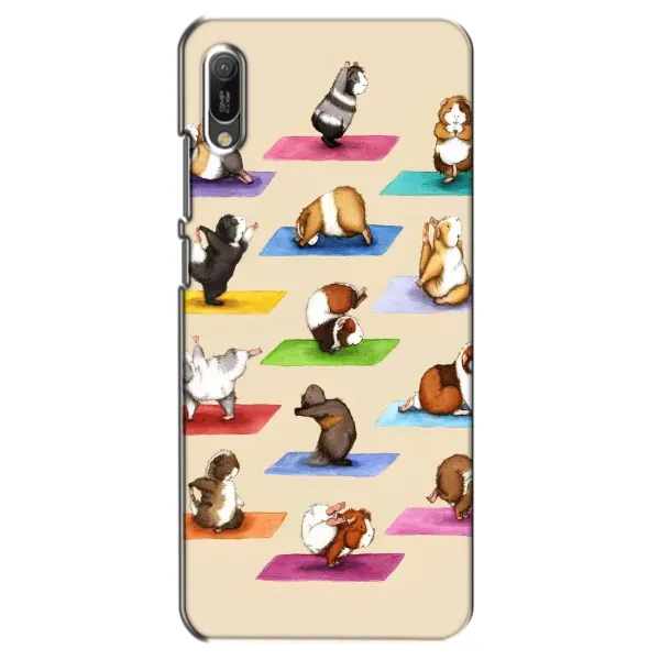 Чехол с рисунком «Ёга свинок» для Huawei Y6 2019 Чехол с рисунком «Ёга свинок» для Huawei Y6 2019