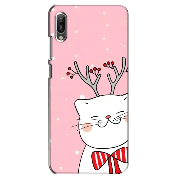 Чехол с рисунком «Зимний кот» для Huawei Y6 2019 Чехол с рисунком «Зимний кот» для Huawei Y6 2019