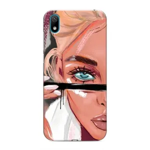 Силіконовый Чохол на Huawei Y6 Pro (2019)/ Y6 Prime 2019 з картинкой Модных девушек (Дівчина та вії)