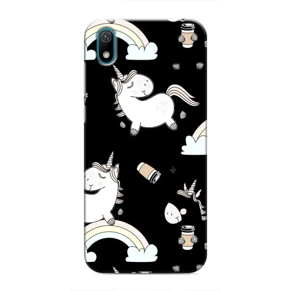 Чехол с рисунком «Единорог с кофе» для Huawei Y6 Pro (2019)/ Y6 Prime 2019 Чехол с рисунком «Единорог с кофе» для Huawei Y6 Pro (2019)/ Y6 Prime 2019