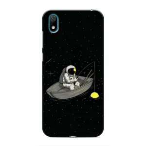 Силиконовый Чехол с принтом "Космонавты" на Huawei Y6 Pro (2019)/ Y6 Prime 2019 (Космонавт на рыбалке)
