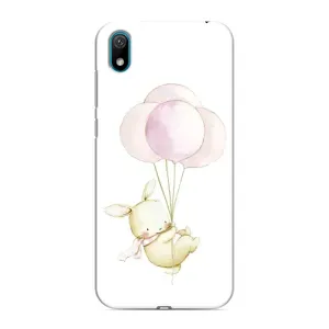 Силиконовый бампер с картинкой животных для Huawei Y6 Pro (2019)/ Y6 Prime 2019 (Кролик и шарики)