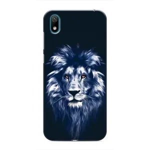 Чехол с картинкой на Huawei Y6 Pro (2019)/ Y6 Prime 2019 (Лев - синий)