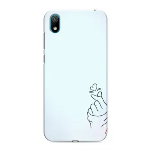 Чехлы (Знак сердечка) на Huawei Y6 Pro (2019)/ Y6 Prime 2019 (Сердце на голубом)