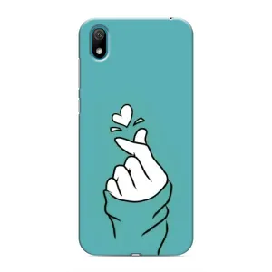 Чехлы (Знак сердечка) на Huawei Y6 Pro (2019)/ Y6 Prime 2019 (Сердечко на бирюзовом)