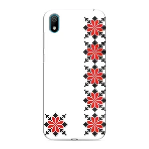 Силиконовый Чехол на Huawei Y6 Pro (2019)/ Y6 Prime 2019 с картинкой Вышиванки (Силуэт вышиванки)