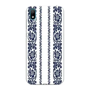 Силиконовый Чехол на Huawei Y6 Pro (2019)/ Y6 Prime 2019 с картинкой Вышиванки (Синяя вышиванка)