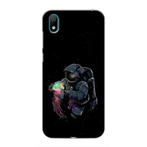 Силиконовый Чехол с принтом "Космонавты" на Huawei Y6 Pro (2019)/ Y6 Prime 2019 (В руках земля)