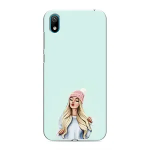 Силиконовый Чехол на Huawei Y6 Pro (2019)/ Y6 Prime 2019 с картинкой Стильных Девушек (В шапке)