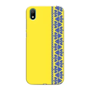 Силиконовый Чехол на Huawei Y6 Pro (2019)/ Y6 Prime 2019 (Вышиванка на желтом)