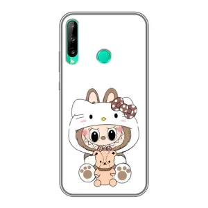 Чехол с принтом Лабубу для Huawei Y6p (Белый Лабубу)