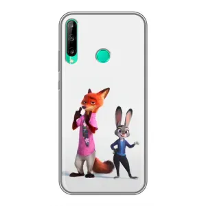 Силиконовый чехол с принтом Зоотрополіс для Huawei Y6p (Джуди и Ник)