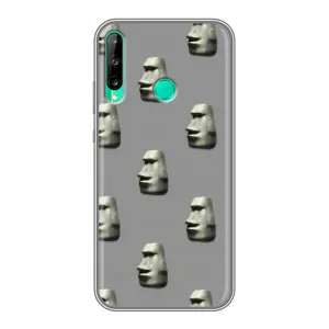 Бампер с принтом Мемы для Huawei Y6p (Каменное лицо)