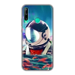 Силиконовый Чехол с принтом "Космонавты" на Huawei Y6p (Космонавт в воде)