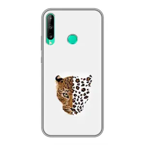 Чехол с леопардовым принтом на Huawei Y6p (Леопард на белом)
