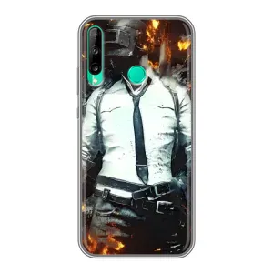 Силиконовый чехол с картинкой "Герой Pubg" на Huawei Y6p (Man Пубг)