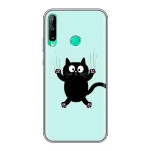Силиконовый чехол с котиком для Huawei Y6p (Падающий кот)
