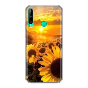 Чехол с Цветами для Huawei Y6p (поле подсолнухов)