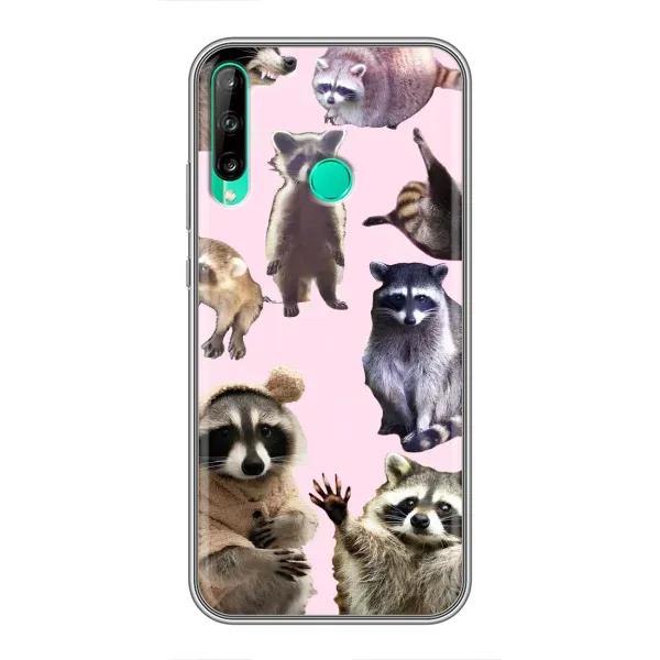 Чехол с рисунком «Смешные Еноты» для Huawei Y6p