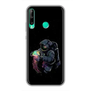 Силиконовый Чехол с принтом "Космонавты" на Huawei Y6p (В руках земля)