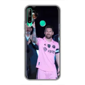 Чехлы Лео Месси в Майами на Huawei Y6p (Золотой мяч Месси)