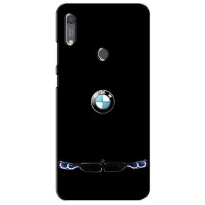 Силиконовый бампер с картинкой машины на Huawei Y6s (Черный BMW)