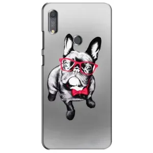 Чохол (ТПУ) Милі песики для Huawei Y6s (Бульдог в окулярах)