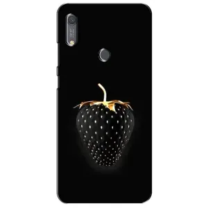 Чехол с изображением вкусной еды для Huawei Y6s (Чёрная клубника)