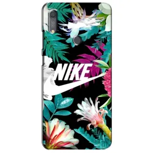 Силиконовый Чехол на Huawei Y6s с картинкой Nike (Цветочный Nike)