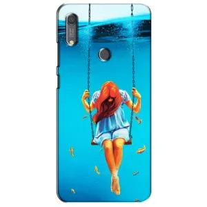 Чехол Стильные девушки на Huawei Y6s (Девушка на качели)