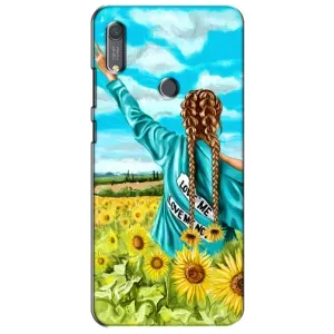 Чехол Стильные девушки на Huawei Y6s (Девушка на поле)