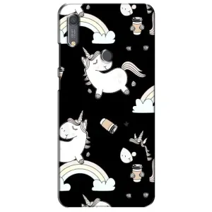 Чехол Unicorn на Huawei Y6s (Единорог с кофе)