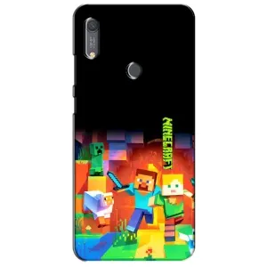 Чехлы для Huawei Y6s (Персонажи Майн Крафт) (Герой Майнкрафт)