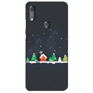 Силіконовий бампер на різдво для Huawei Y6s (Місто зимове)