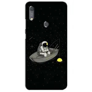 Силіконовый Чохол з принтом "Космонавти" на Huawei Y6s (Космонавт на рибалці)