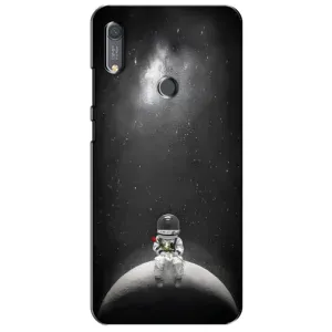 Силіконовый Чохол з принтом "Космонавти" на Huawei Y6s (Космонавт романтик)