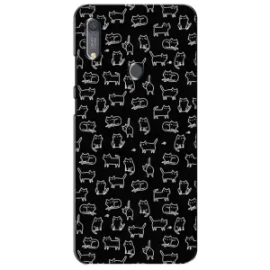 Чохол на тематику: Коти для Huawei Y6s (Котики на чорному)
