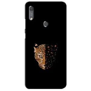 Чехол с леопардовым принтом на Huawei Y6s (Леопард на черном)
