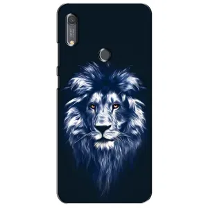 Чохол з картинкою на Huawei Y6s (Лев – синій)