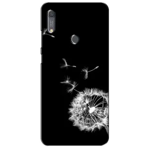 Силіконовий Чохол з кульбабками на Huawei Y6s (Кульбабка на чорному)
