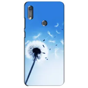 Силіконовий Чохол з кульбабками на Huawei Y6s (Кульбабка на блакитному)