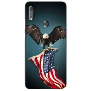 Чехол Флаг USA для Huawei Y6s (Орел и флаг)