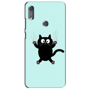 Силіконовий чохол з котиком для Huawei Y6s (Падаючий кіт)
