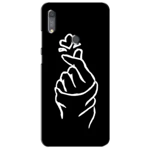Чехол с рисунком «Сердце на черном» для Huawei Y6s