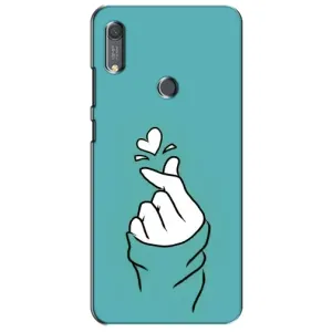 Чехлы (Знак сердечка) на Huawei Y6s (Сердечко на бирюзовом)