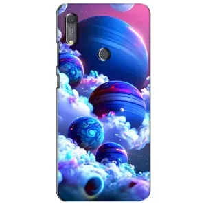 Чехлы КОСМОС для Huawei Y6s (Синие планеты)